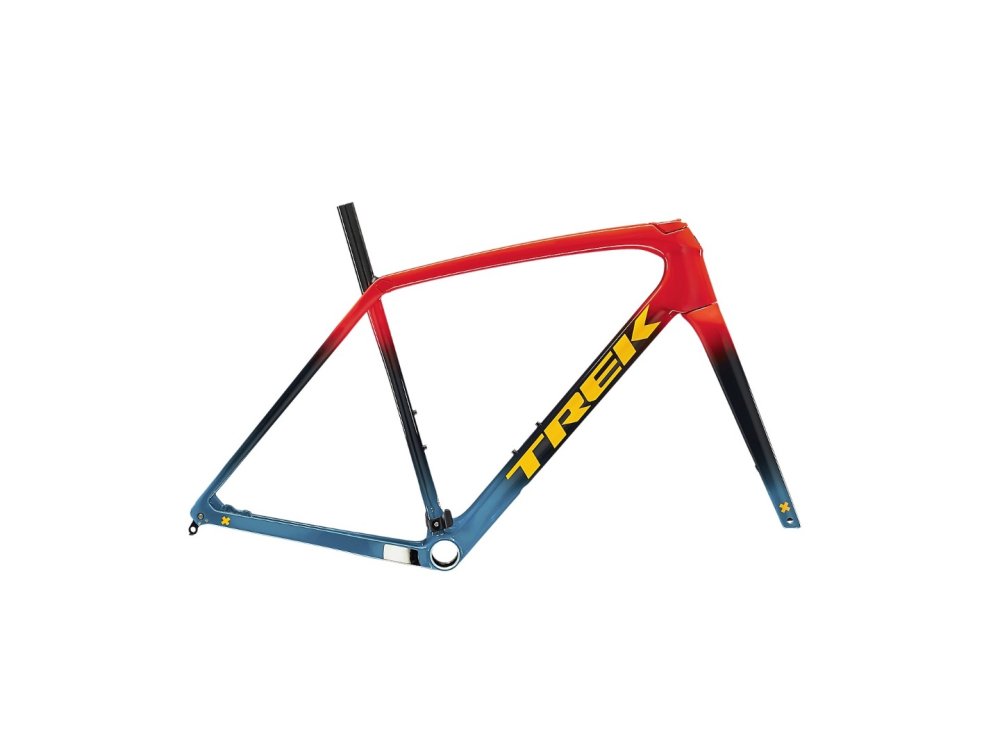 Trek Boone Disc Frameset 56 Radioactive Red To Navy To Teal Fade